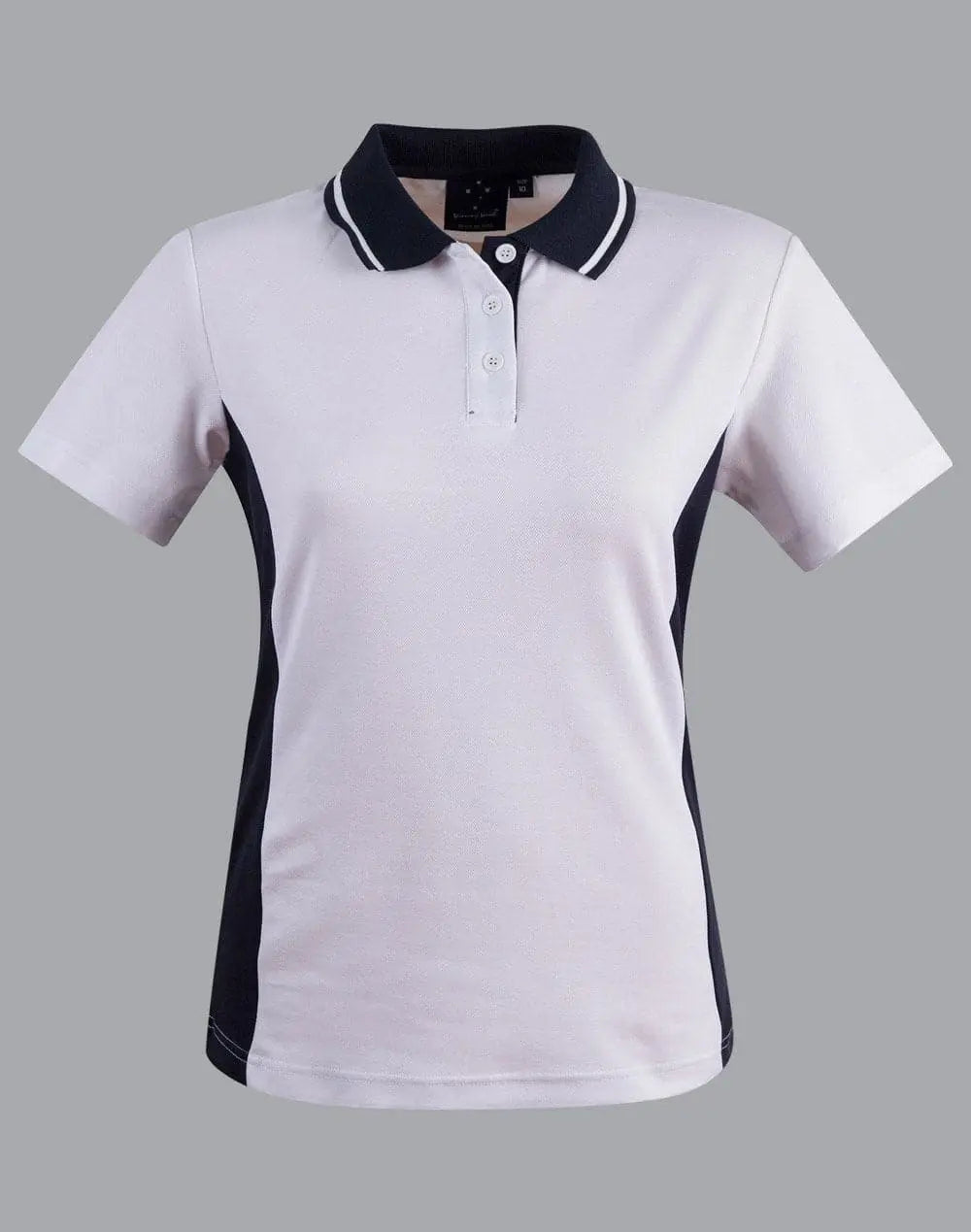 Teammate Polo Shirt Ladies  PS74 Casual Wear Winning Spirit 8 White/Navy